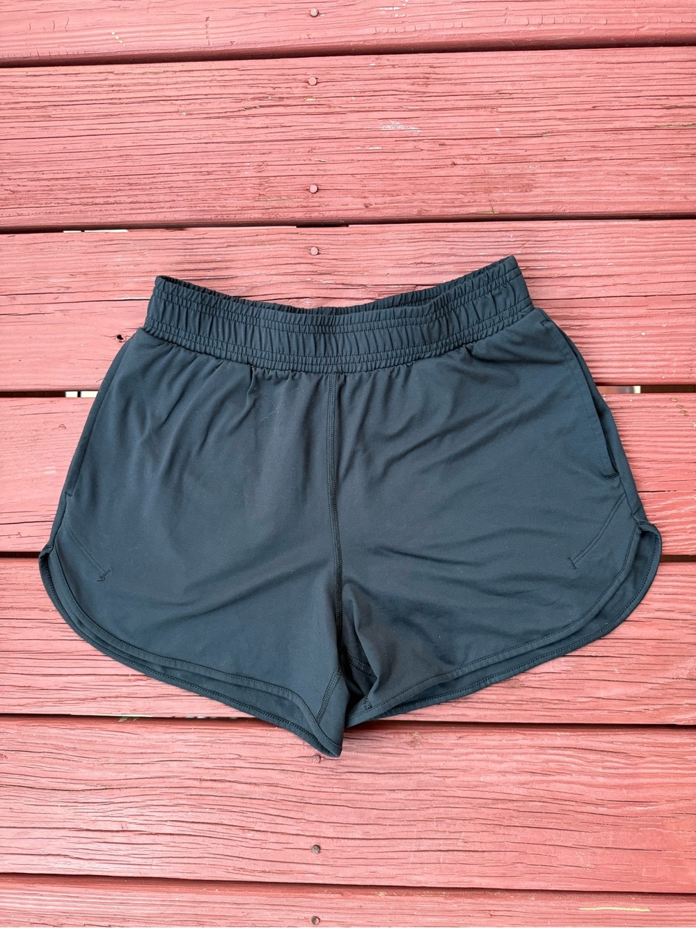 all in motion Black Women's Athletic Shorts with Elastic Waistband